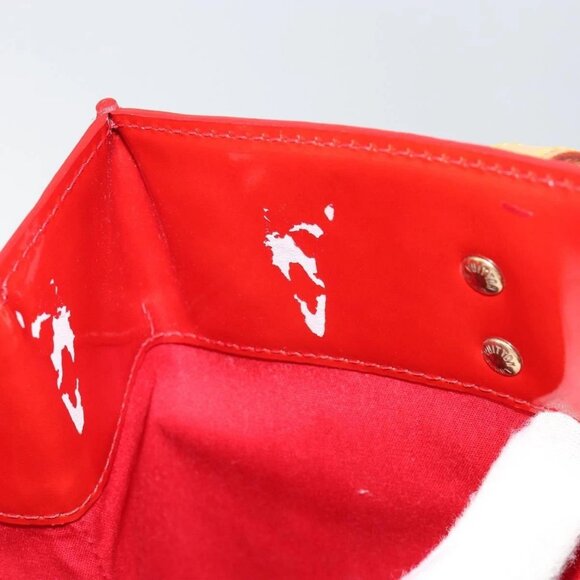 LOUIS VUITTON Monogram Vernis Reade MM Hand Bag Red Rouge - Picture 10 of 16